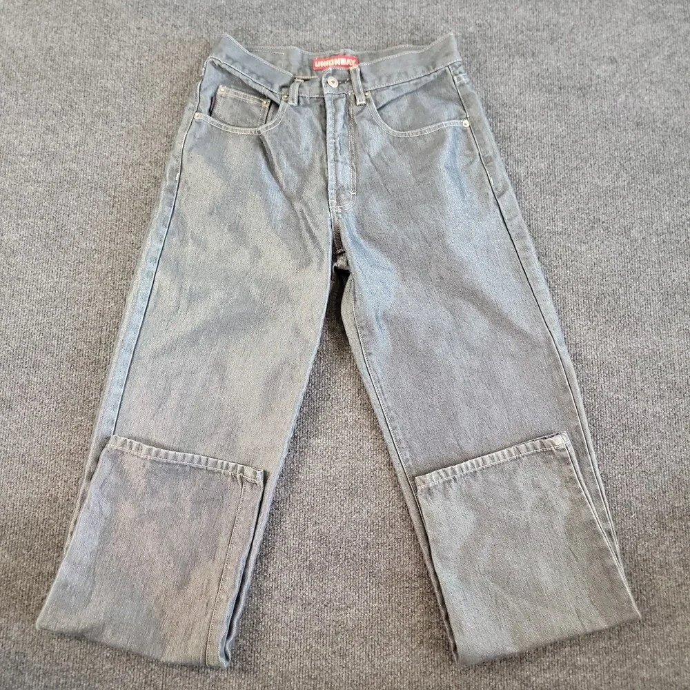 Vintage Y2K Union Bay Jeans Size 30x32 Distressed Faded Grunge Gray